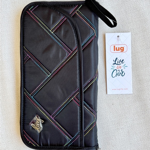 lug Bags Lug Tango Se Travel Rfid Wallet Rainbow Black Nwt Poshmark